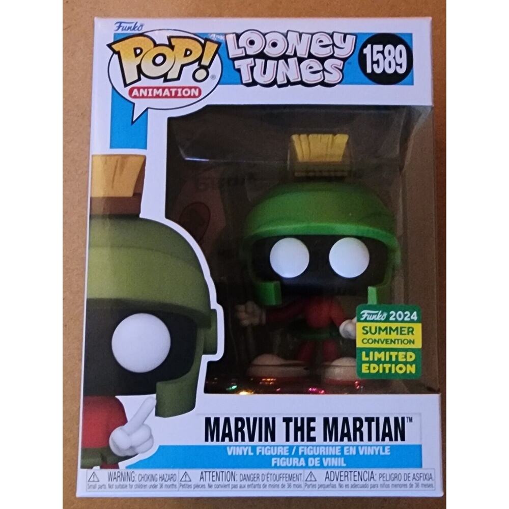 Funko Pop Looney Tunes Marvin the Martian 1589 SDCC 2024 LE W Protect Convention